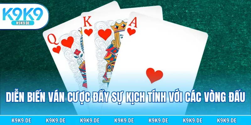 Diễn biến ván cược đầy sự kịch tính với các vòng đấu